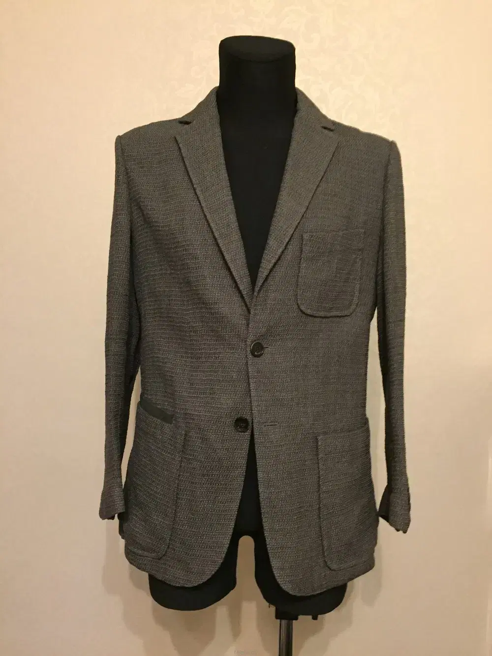 Veluti Patch Pocket Sports Jacket(Wool/Pol.A/Silk) Size 52(International shipping)