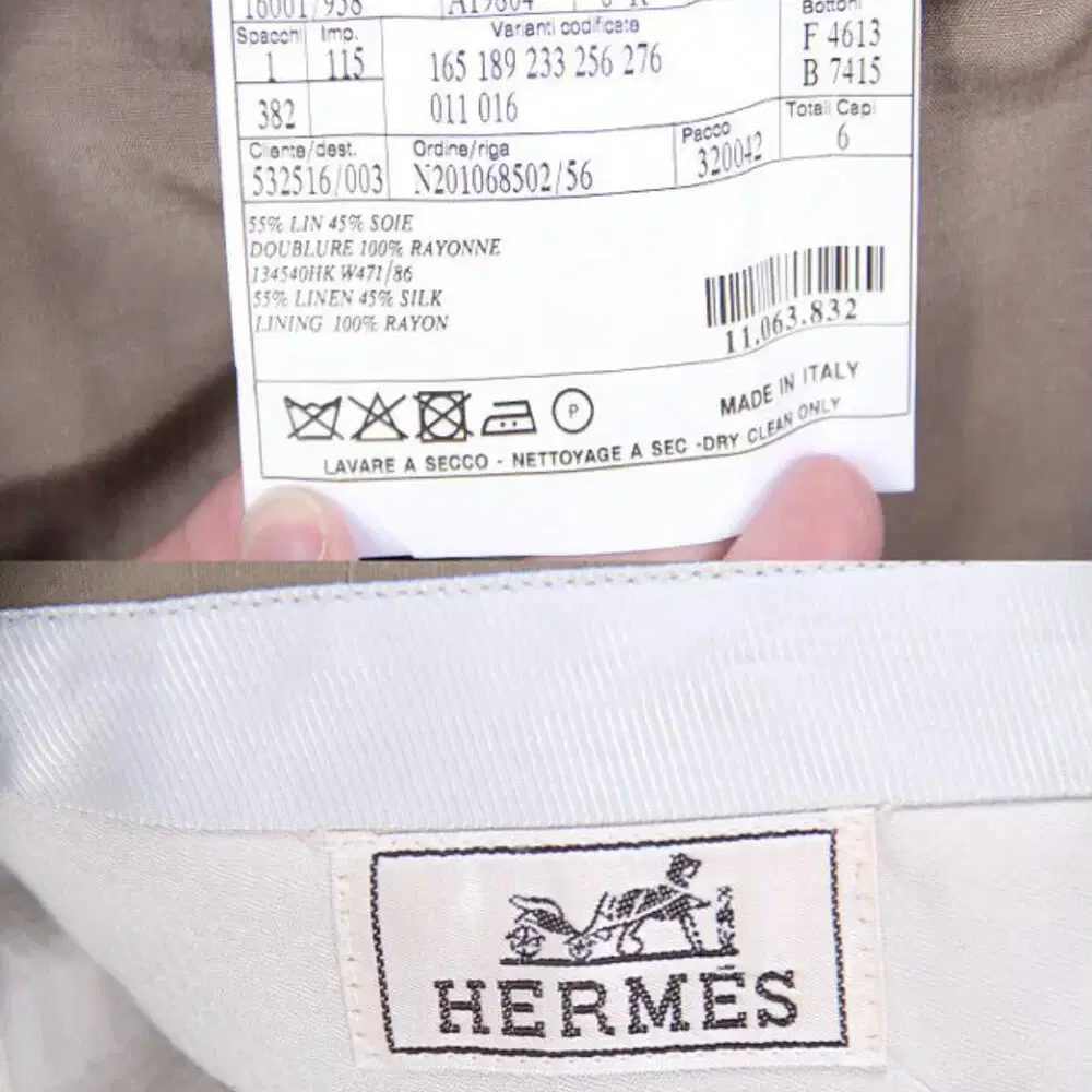 HERMES 에르메스 싱글수트(리넨/실크)54/54 사이즈(해외발송)