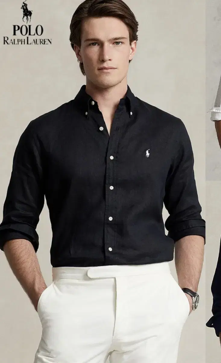 Polo Black Linen Shirt. Large New for sale