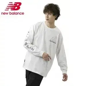 (hot sale) new balance men's nb all tie-in long sleeve t-shirt