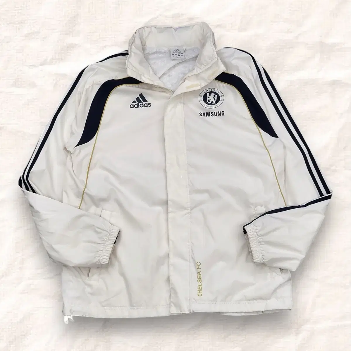 [2XL] Adidas Vintage Chelsea All Weather Rain Jacket White