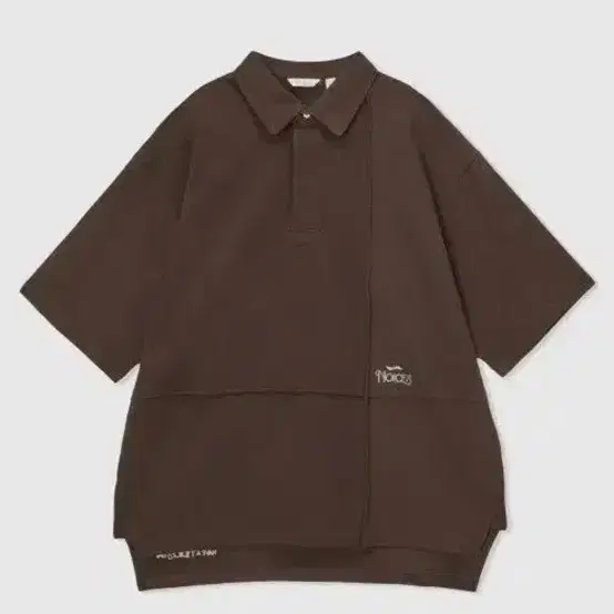 노이스 POLO PIQUE BLOCK SHIRT 다크 브라운