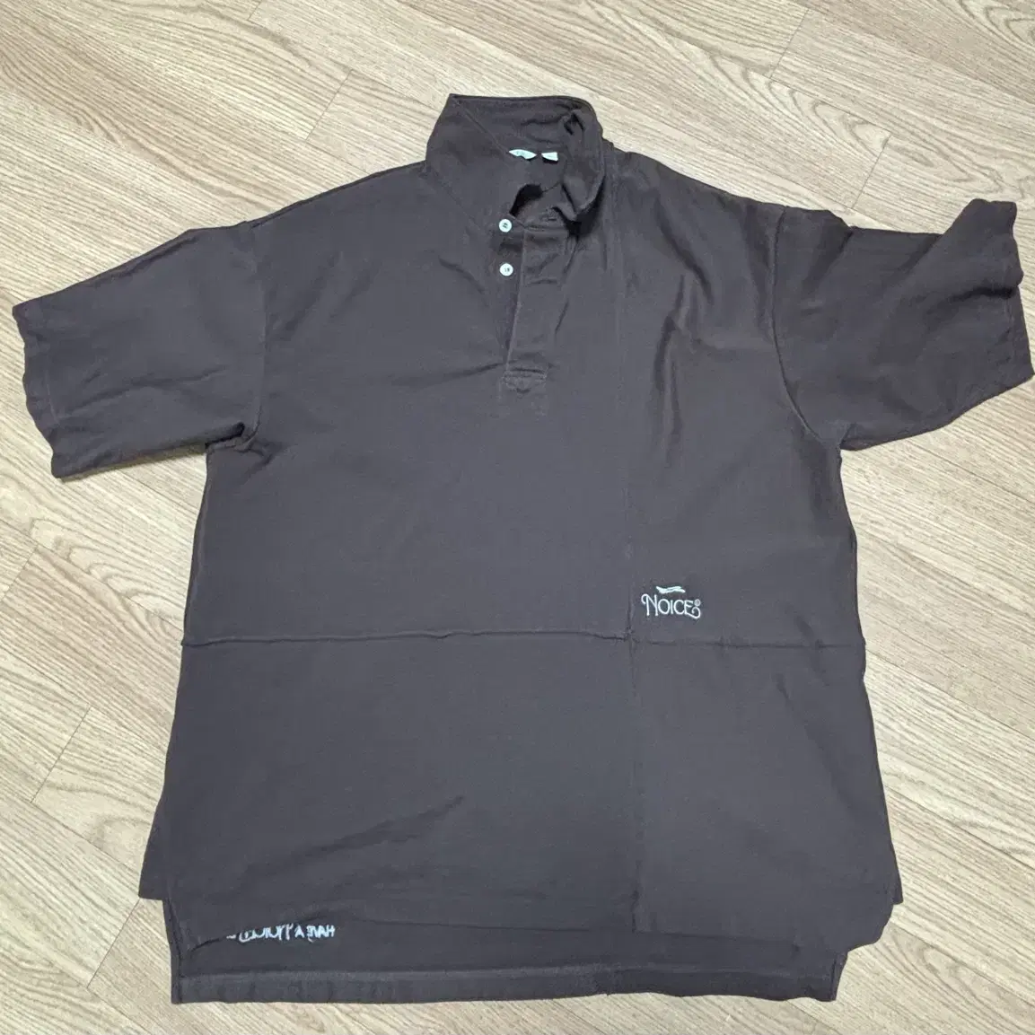 노이스 POLO PIQUE BLOCK SHIRT 다크 브라운