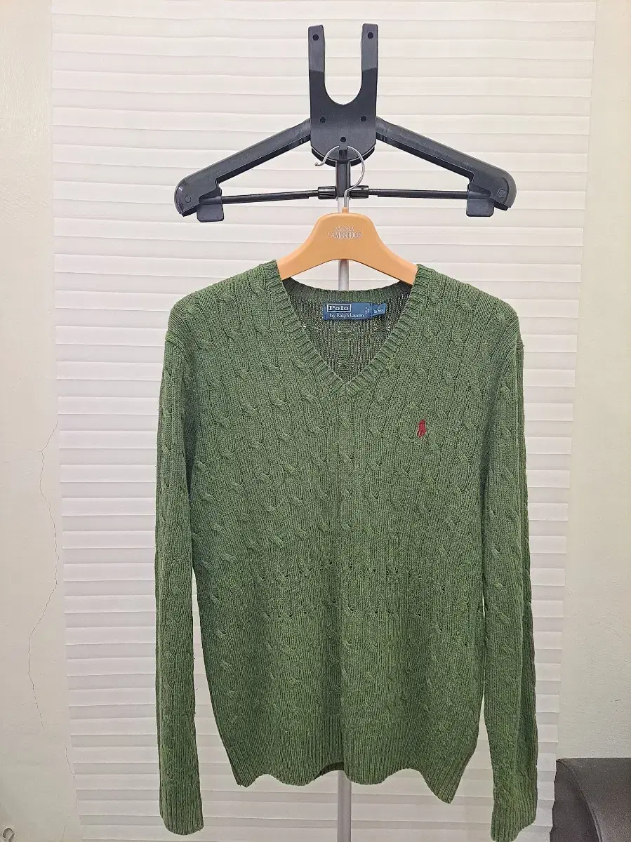 (XL) Polo ralph lauren silk100% v-neck pretzel knit