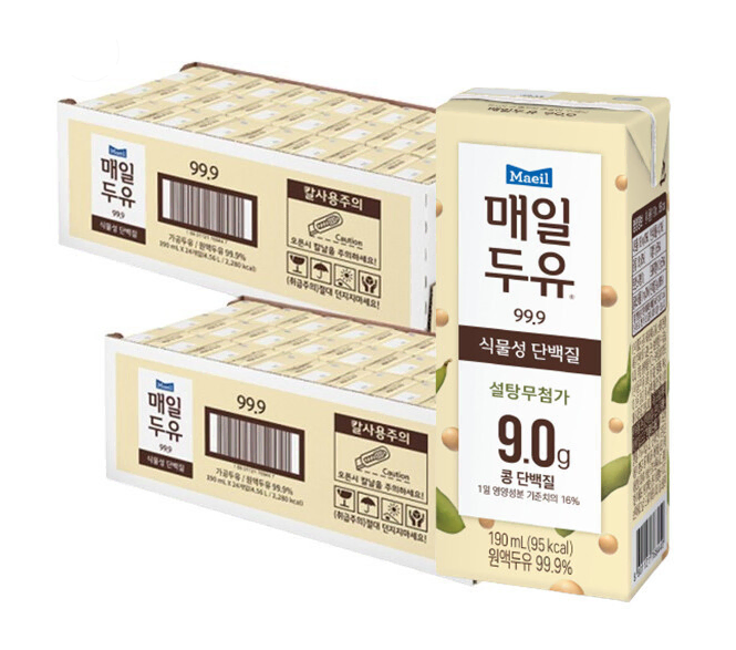 무료배송-매일두유 99.9 190ml 48팩 매일우유