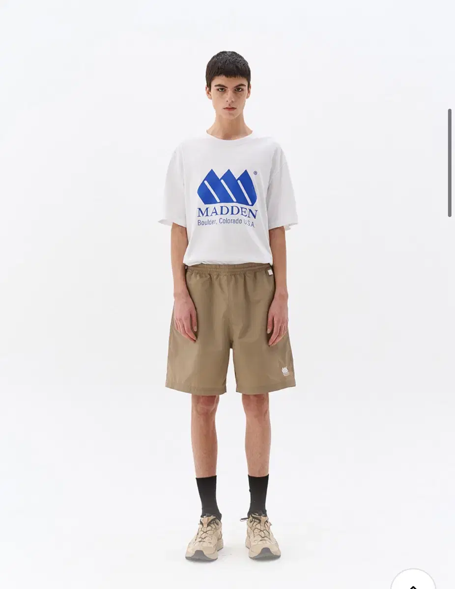 Madden Logo Nylon Shorts Beige