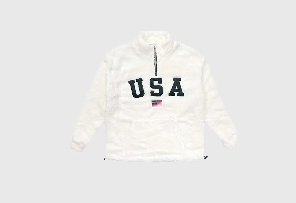 USA Embroidered Fleece Overfit Vahn Anorak Hoodie