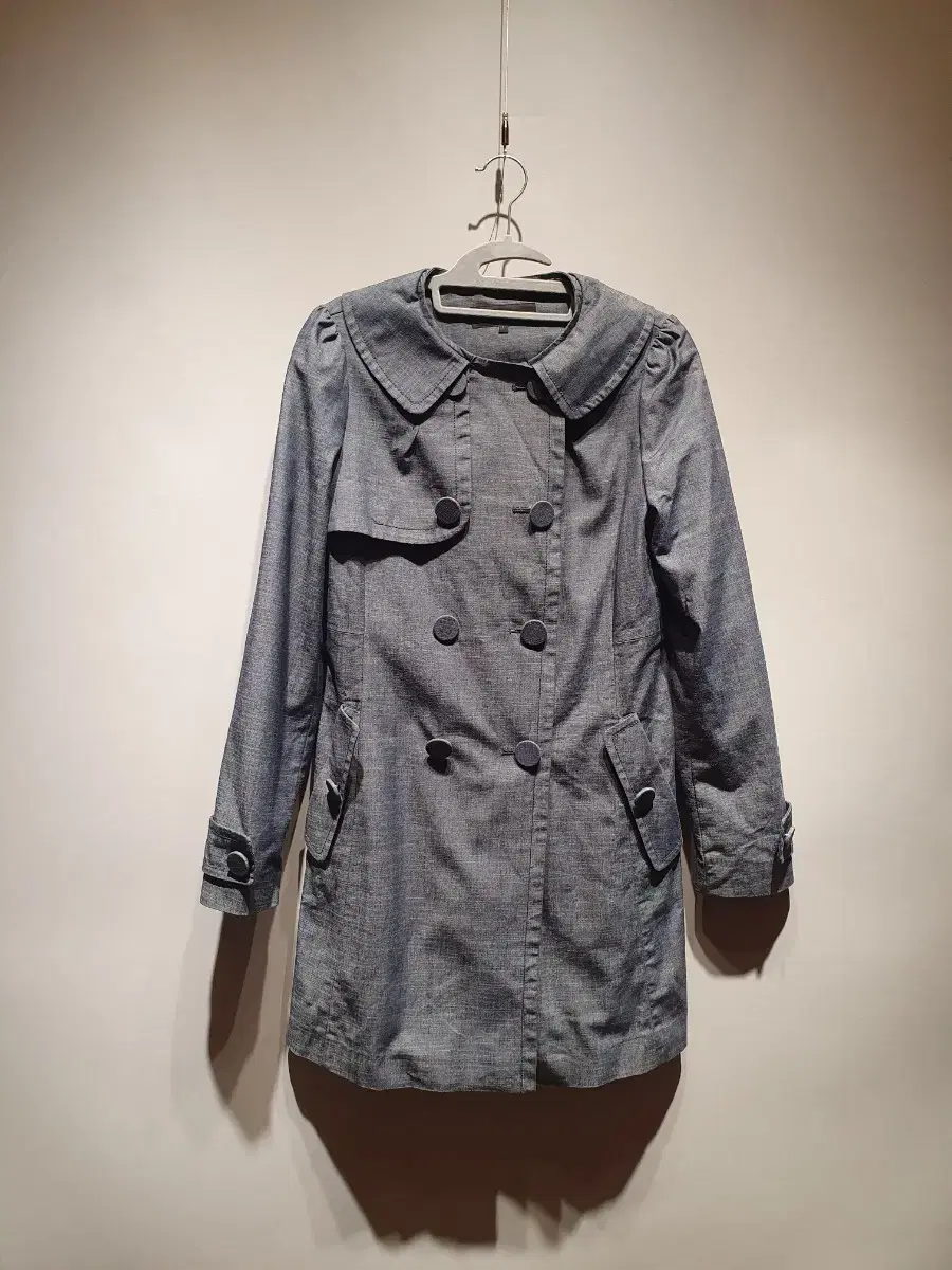 [FREE SHIPPING] Olive de Olive Women's Denim Trench Coat 1