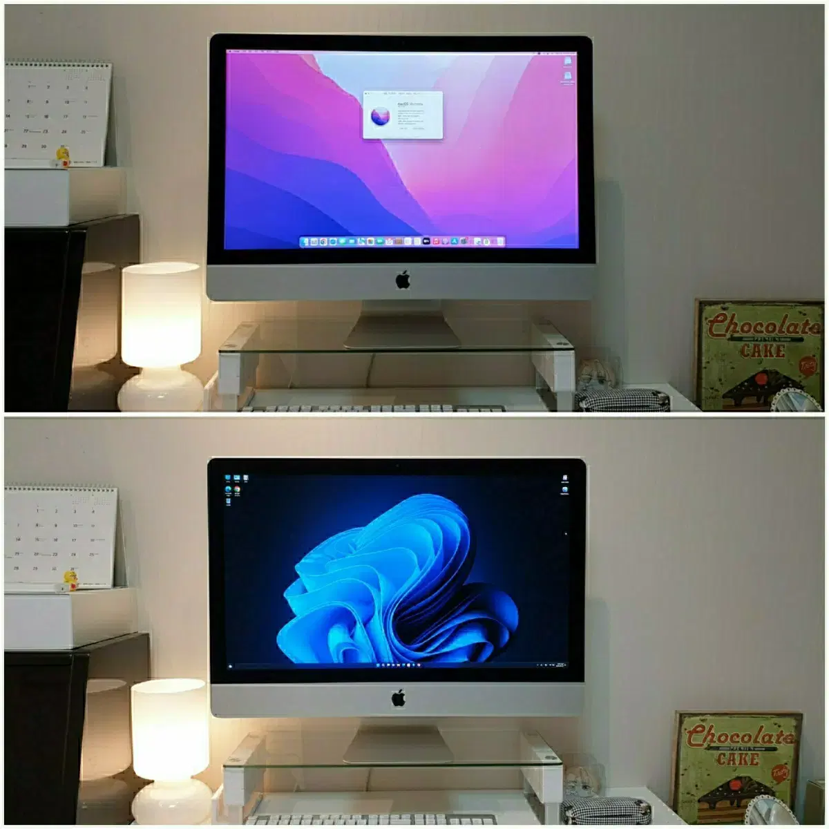 애플  imac 27인치 5k 일체형 pc 윈11 맥몬테레이  둘다사용