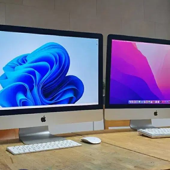 애플  imac 27인치 5k 일체형 pc 윈11 맥몬테레이  둘다사용