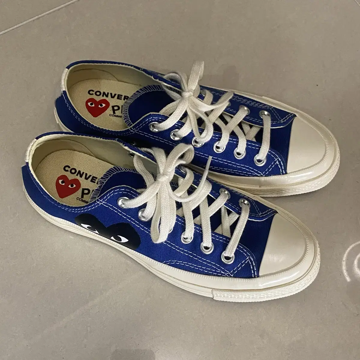 New) Comme des Garçons X Converse Chuck 70 Low bloo Quartz 240