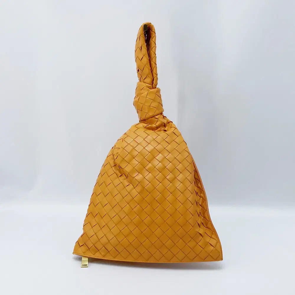 Bottega Veneta Intrecciato BV Twisted Orange Tote