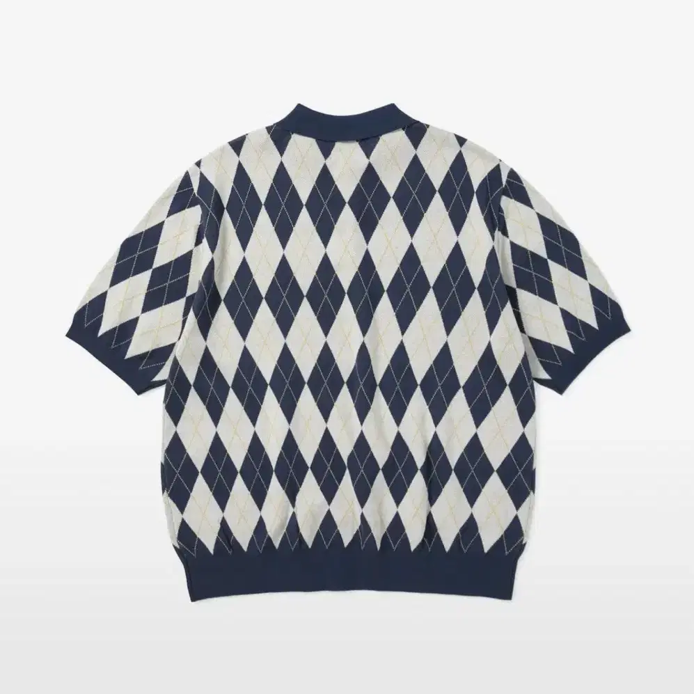 디스이즈네버댓 아가일 니트 폴로 네이비 XL Argyle S/S Knit