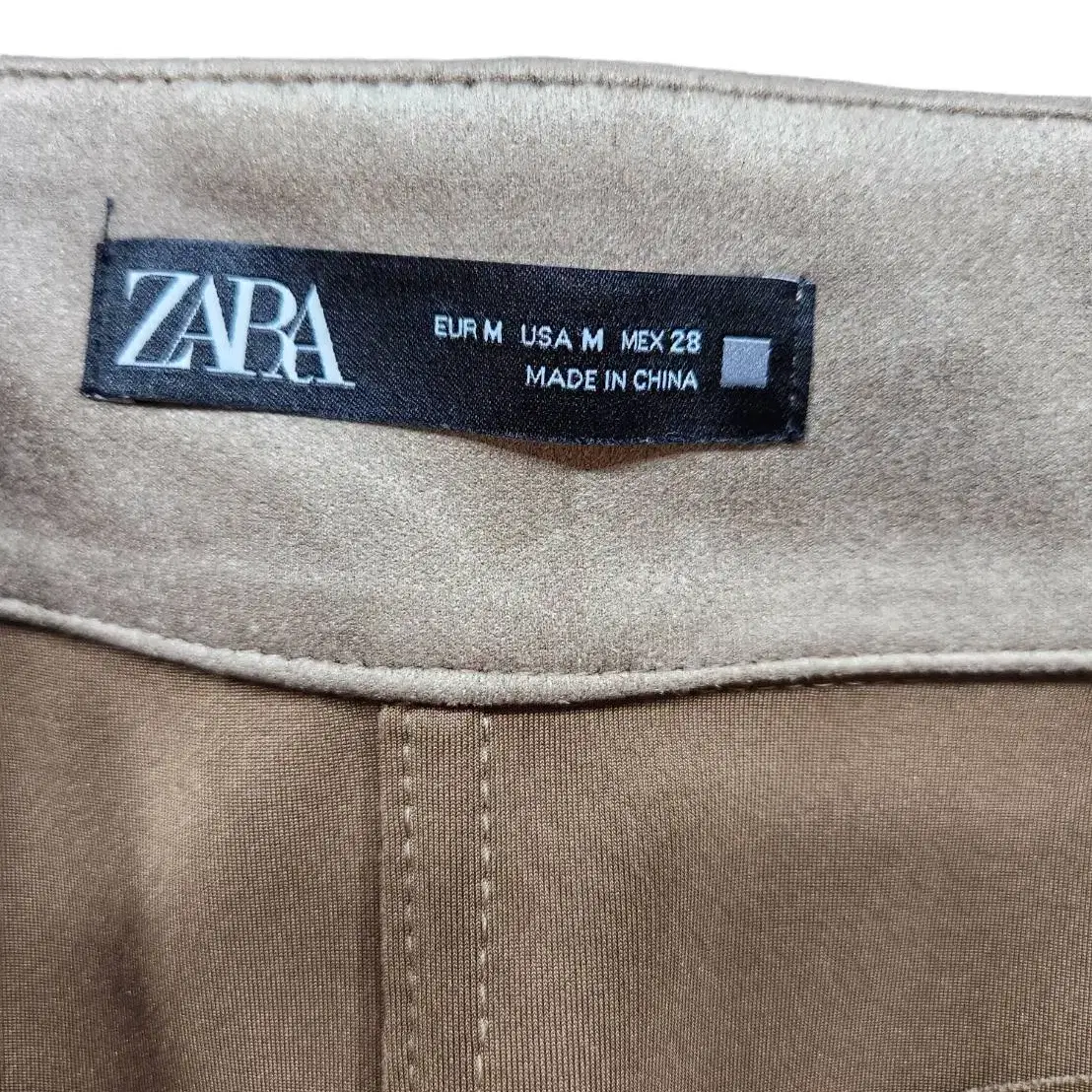 28/ ZARA 자라 스웨이드 플레어 미디 스커트 /14-1