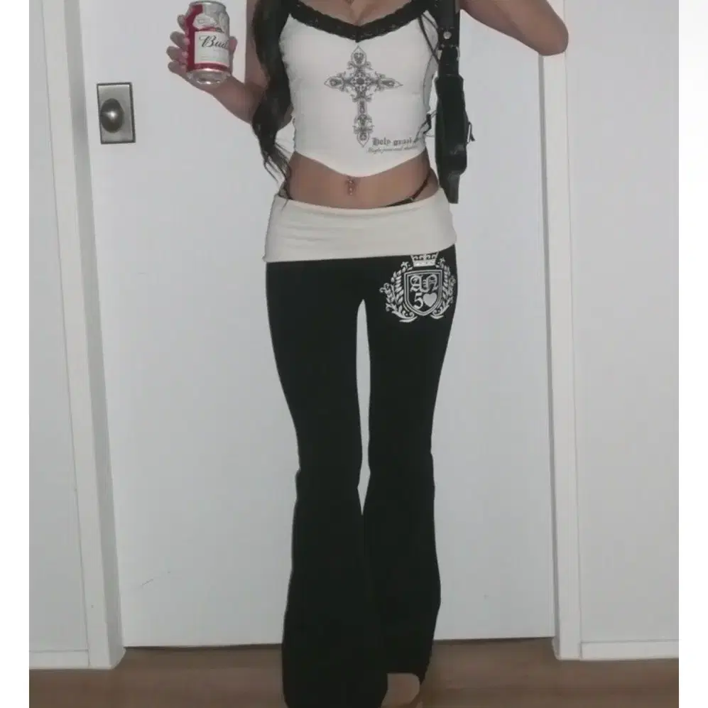 パンツ angelnumber555 bootscut folded pants NEW] Angel Number 555 Bootcut Folded Pants #엔젤넘버555,#오도어