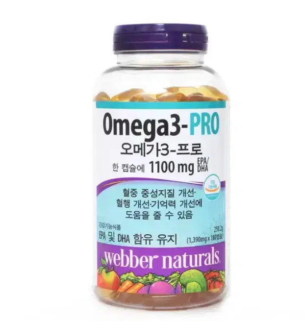 웨버네츄럴오메가프로 1,390mg x 180캡슐