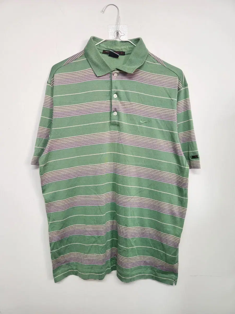 Nike Tiger Woods Collection Short Sleeve Karati Green Stripe