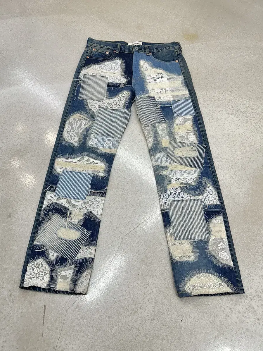 JUNYA WATANABE Layered patchwork denim