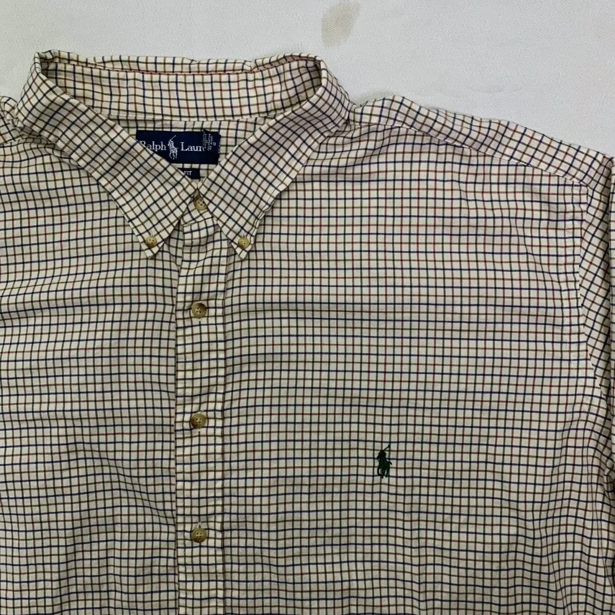 [5XL] Ralph Lauren Polo Windowpane Check Cotton Shirt Classic Fit