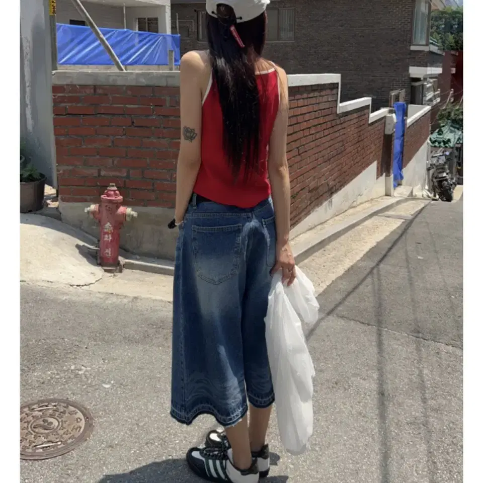 서울베이스드 WAVE BERMUDA PANTS BLUE S