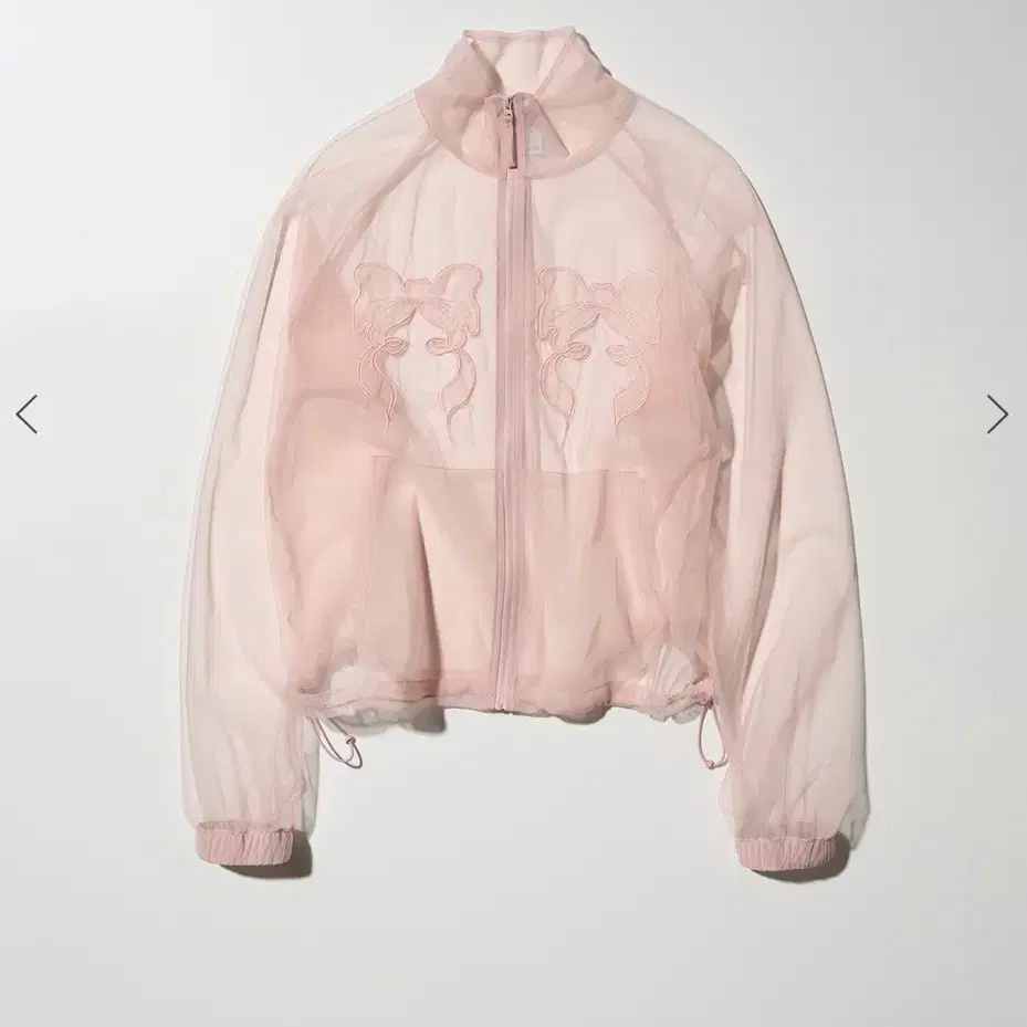 스컬프터 자켓 Mesh Sheer Zip-Up Jacket Pink