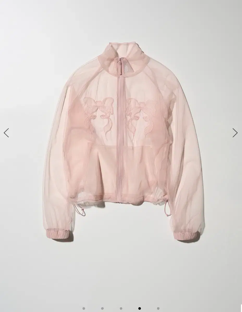 Sculptor Jacket Mesh Sheer Zip-Up Jacket Pink