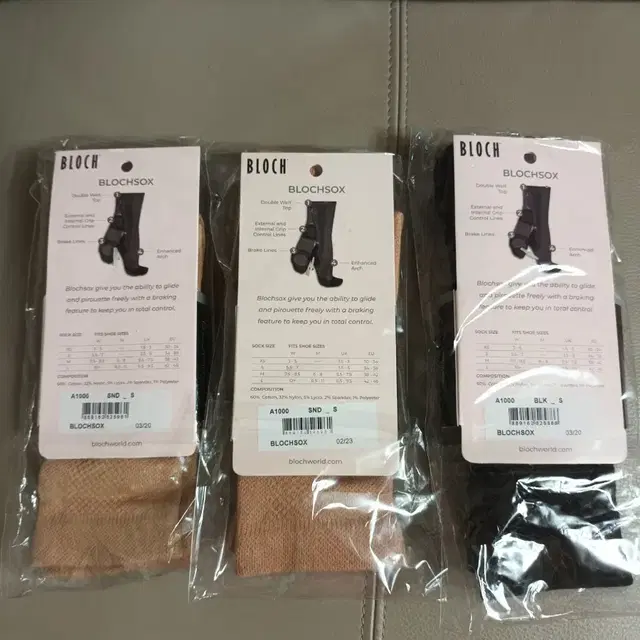 Bloch sox 수입 발레 댄스양말 스몰 (220-240)