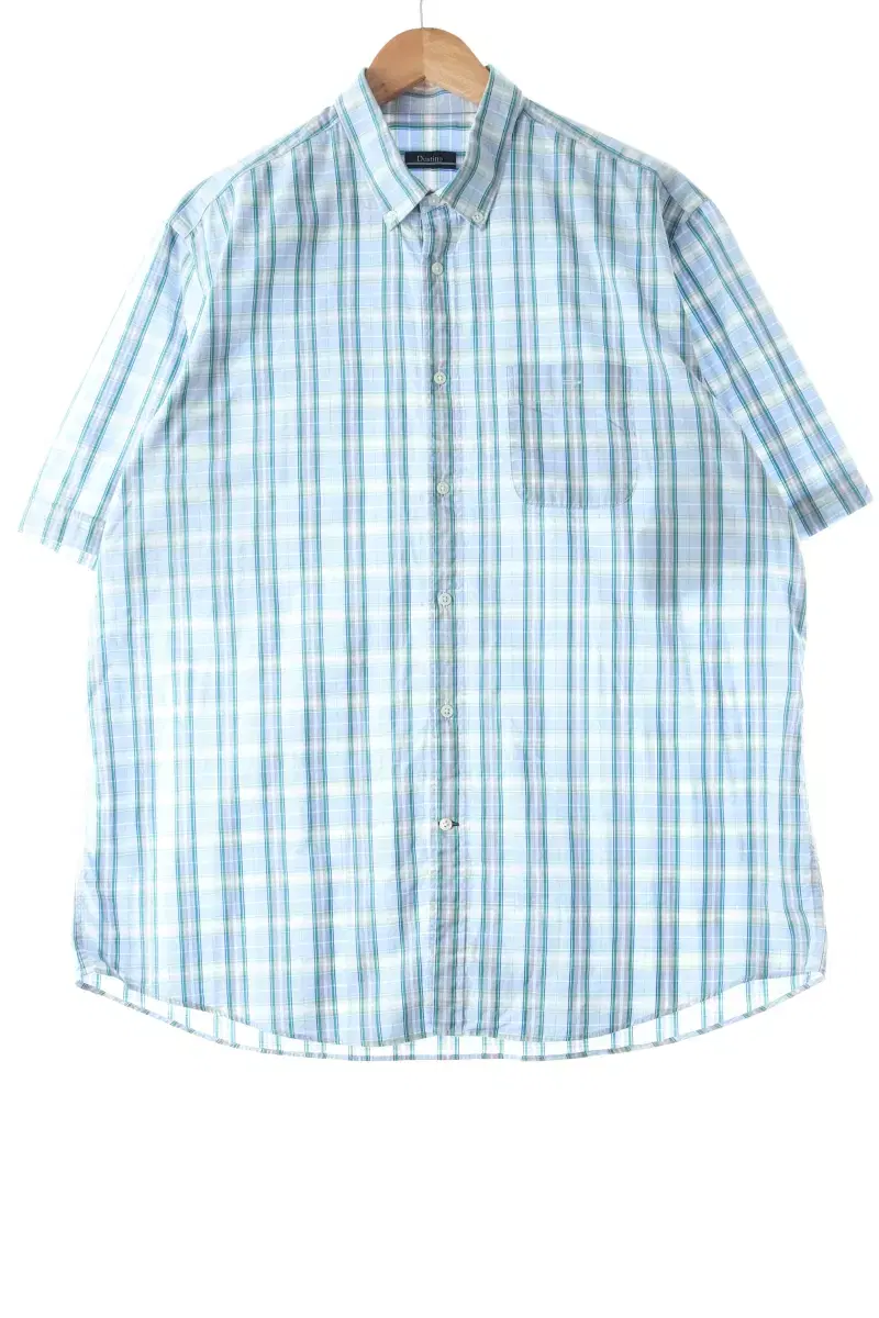 (XL) BrandVintage Short Sleeve Shirt Southern bloo Check Cotton Old School-EB15