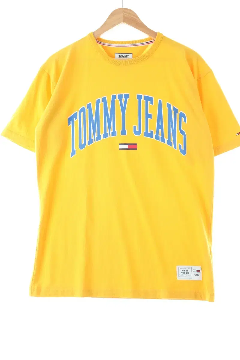 (S) Tommy Hilfiger Short-sleeved T-shirt Yellow Cotton Amekazi Limited Edition - EB20