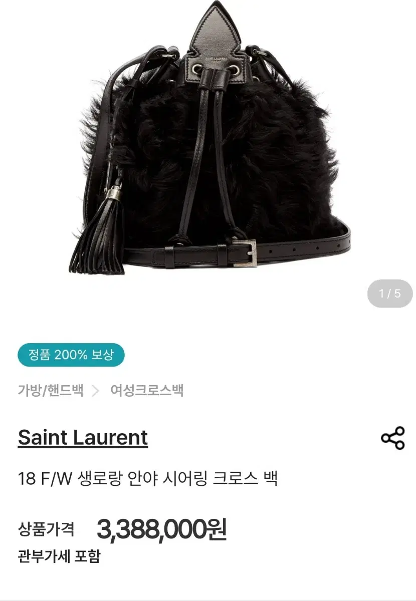 Saint Laurent Fur Bucket Bag