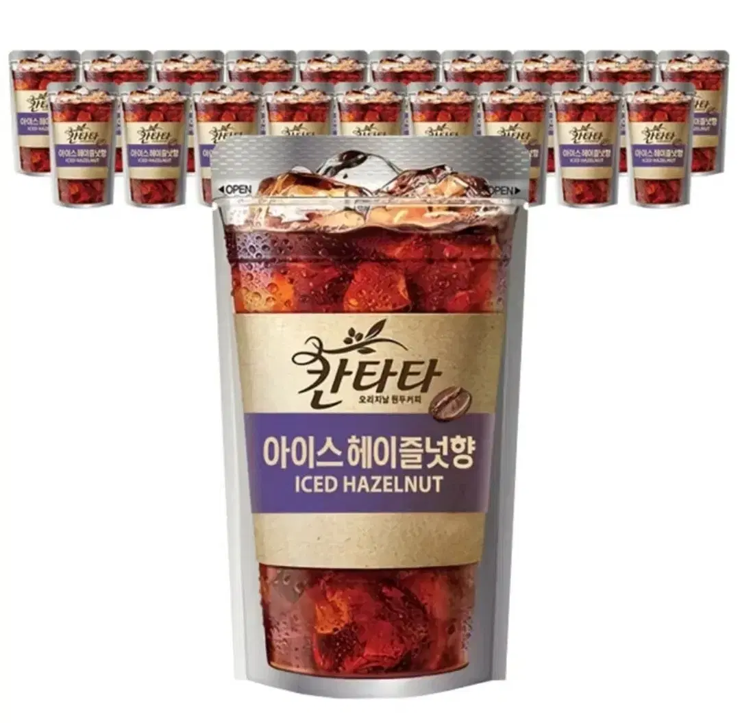 칸타타 헤이즐넛 230ml 20개 아이스 파우치 커피