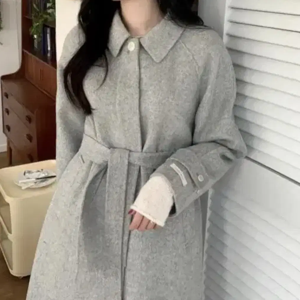 르브아 mood handmade coat 라이트그레이