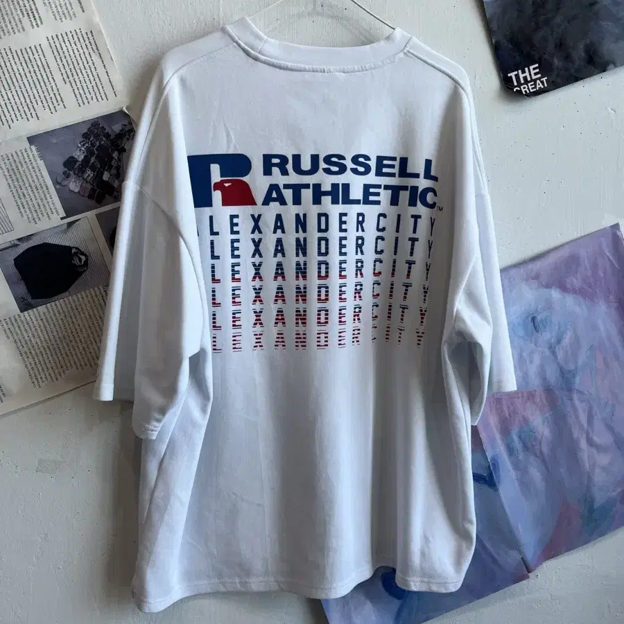 RUSSELL 러셀 반팔 티셔츠 화이트 XL