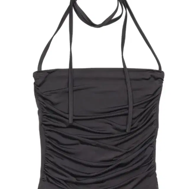 시너진 STRAP SHIRRING TOP CHARCOAL