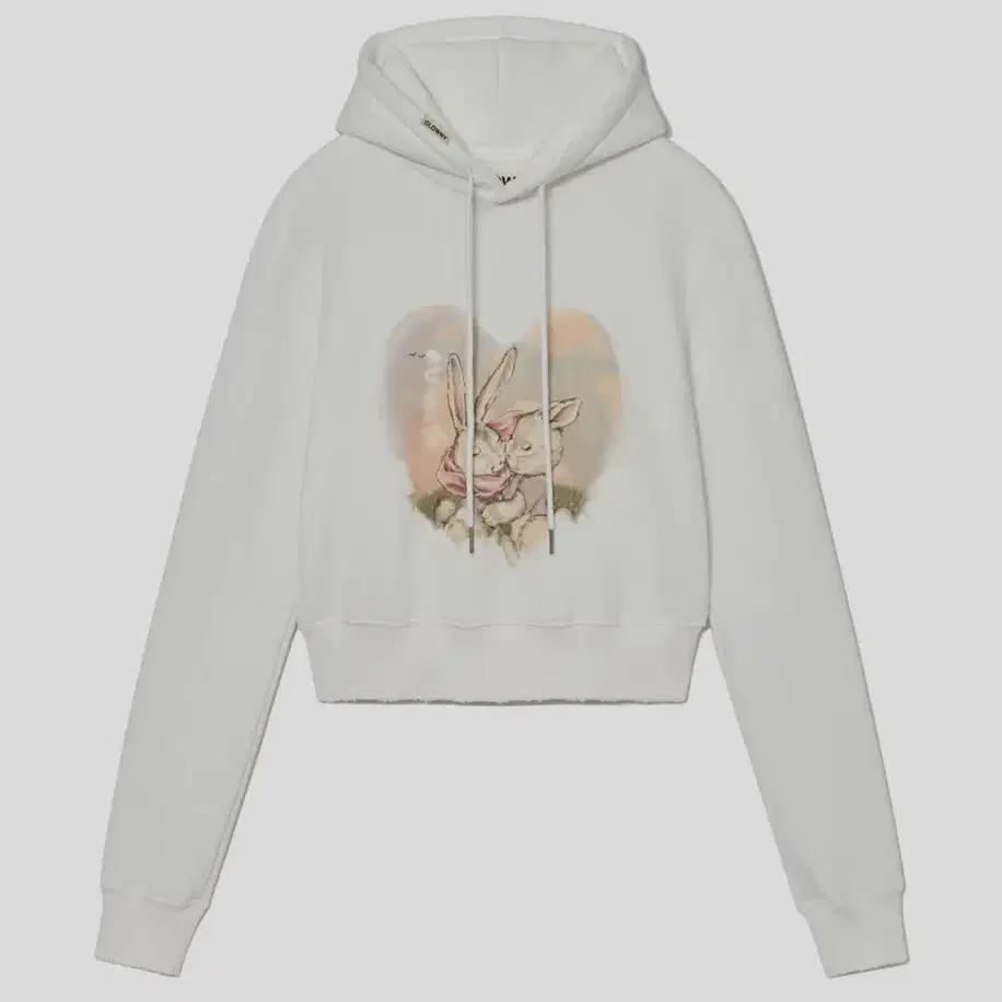 (새상품) 글로니 BUNNY IN LOVE CROP HOODIE 버니