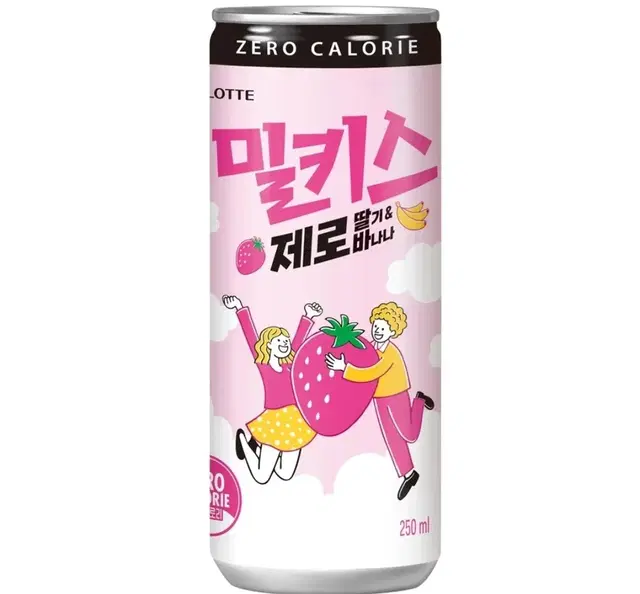 [무료배송] 밀키스 제로 딸기 바나나 250ml 30개