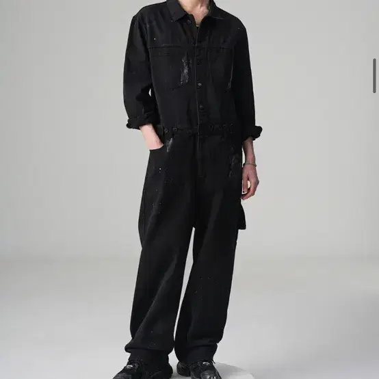 어반드레스 painter jumpsuit black m