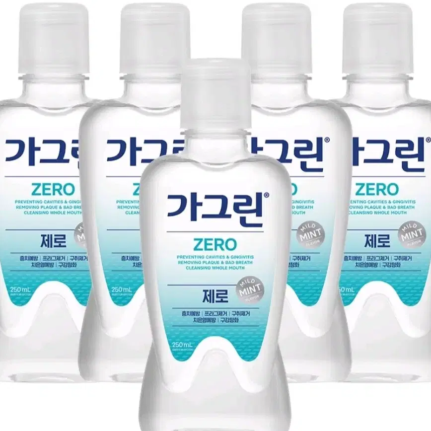 [무료배송] 가그린 제로 250ml 5개