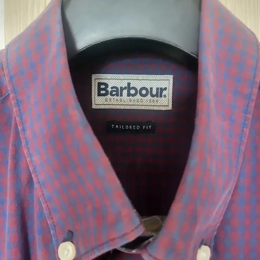 바버 체크셔츠 xl barbour