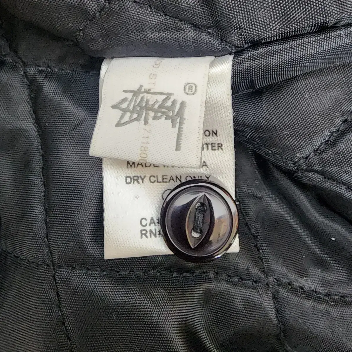 스투시 Stussy 체크 퀼티드집업 자켓 점퍼 M