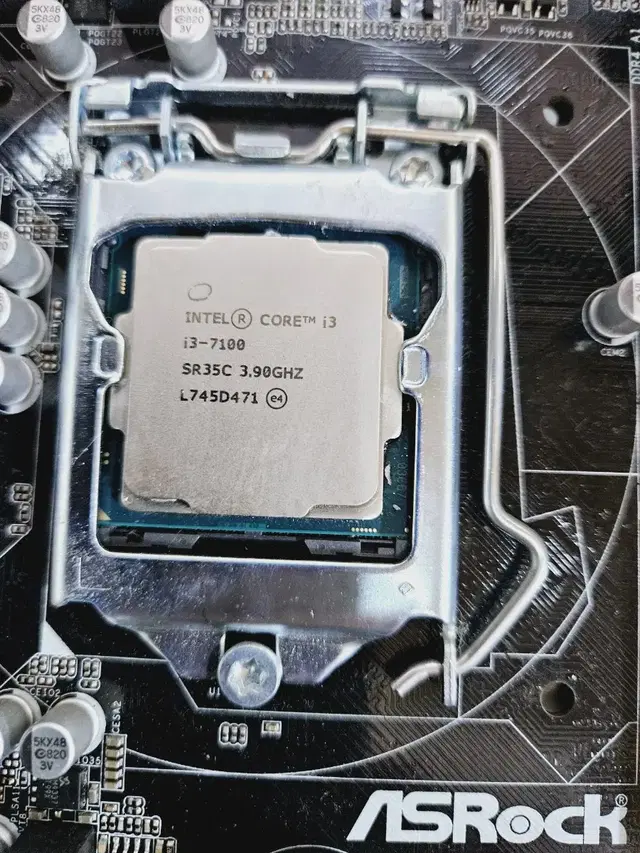 cpu+보드(i3-7100+h110m-hdv)