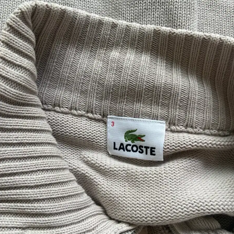 lacoste 라코스테 베이지 니트 집업 외투 남여공용