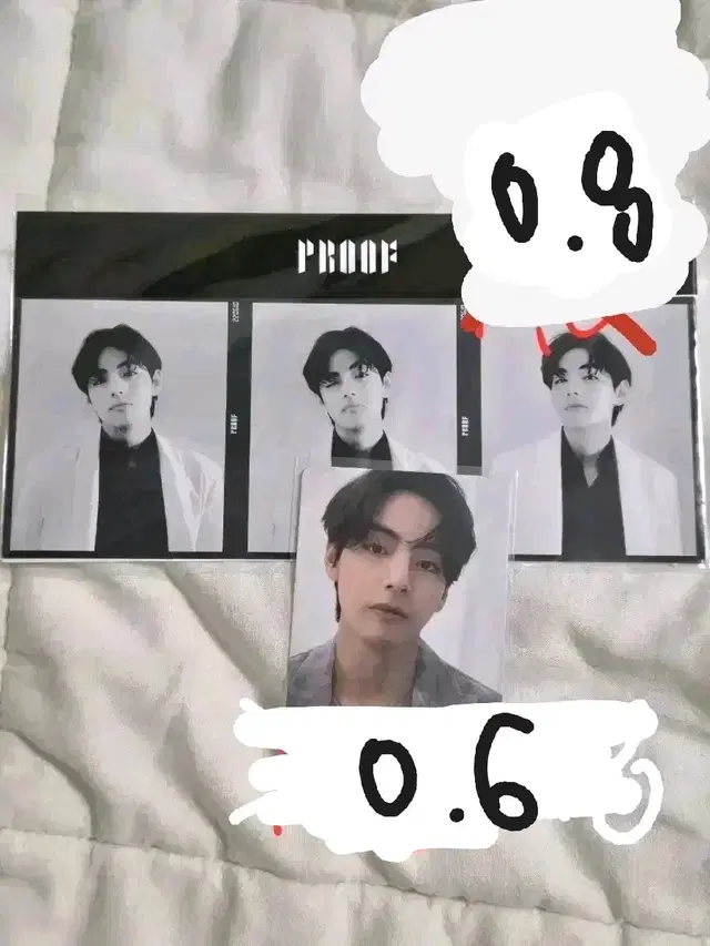 방탄 bts 뷔 태형 proof 컴팩트 포카 & 위버스 3컷 특전