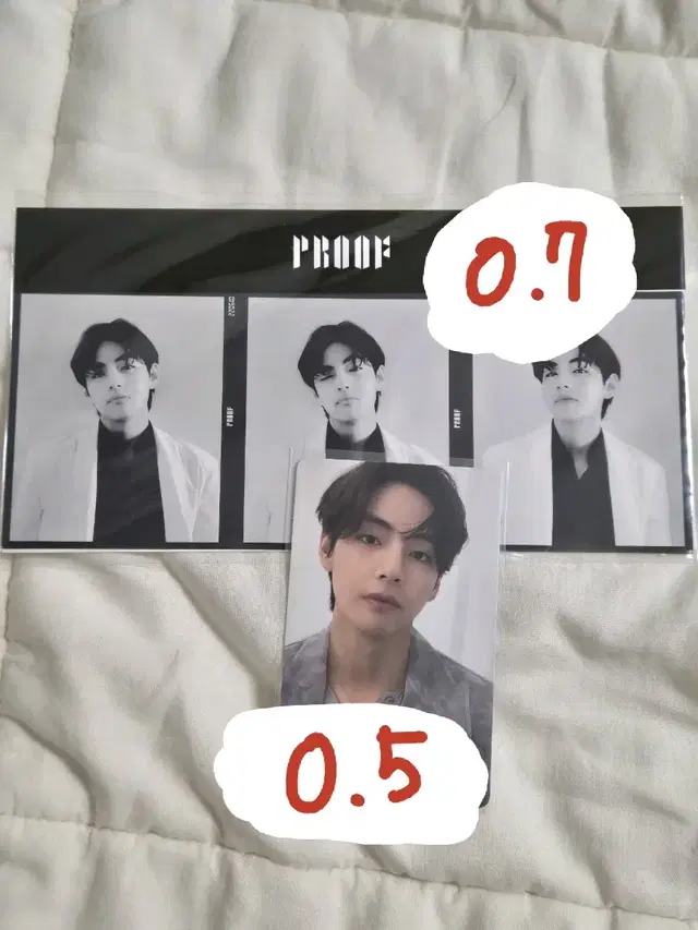 방탄 bts 뷔 태형 proof 컴팩트 포카 & 위버스 3컷 특전