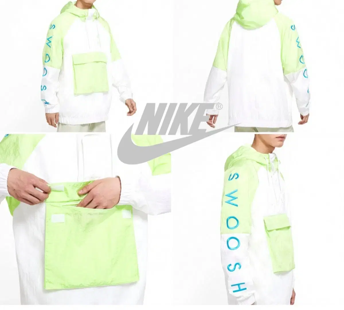 Men's XL List Price150,000 Nike Anorak Windbreaker Sweatshirt BigSwoosh Big Logo