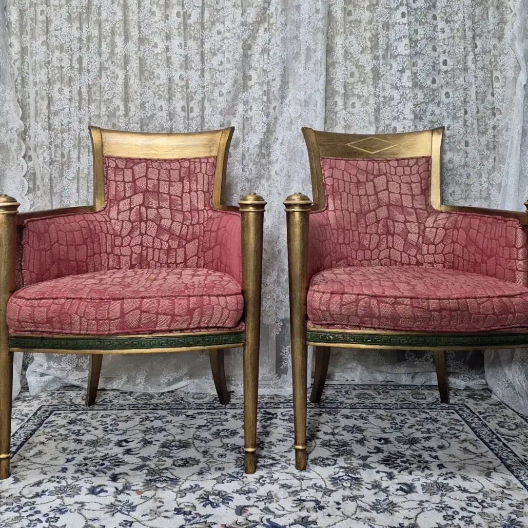 Pair of Louis XVI Style Bergere ChairsM