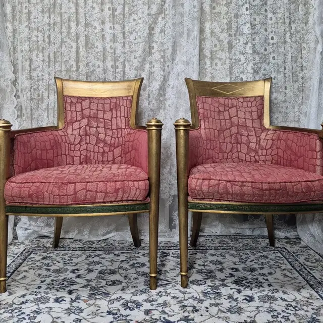 Pair of Louis XVI Style Bergere ChairsM