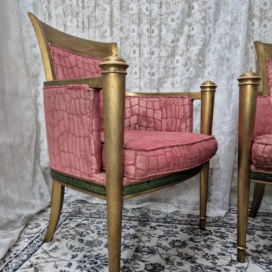 Pair of Louis XVI Style Bergere ChairsM