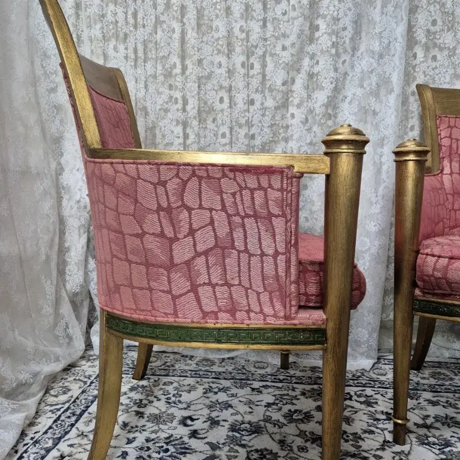 Pair of Louis XVI Style Bergere ChairsM