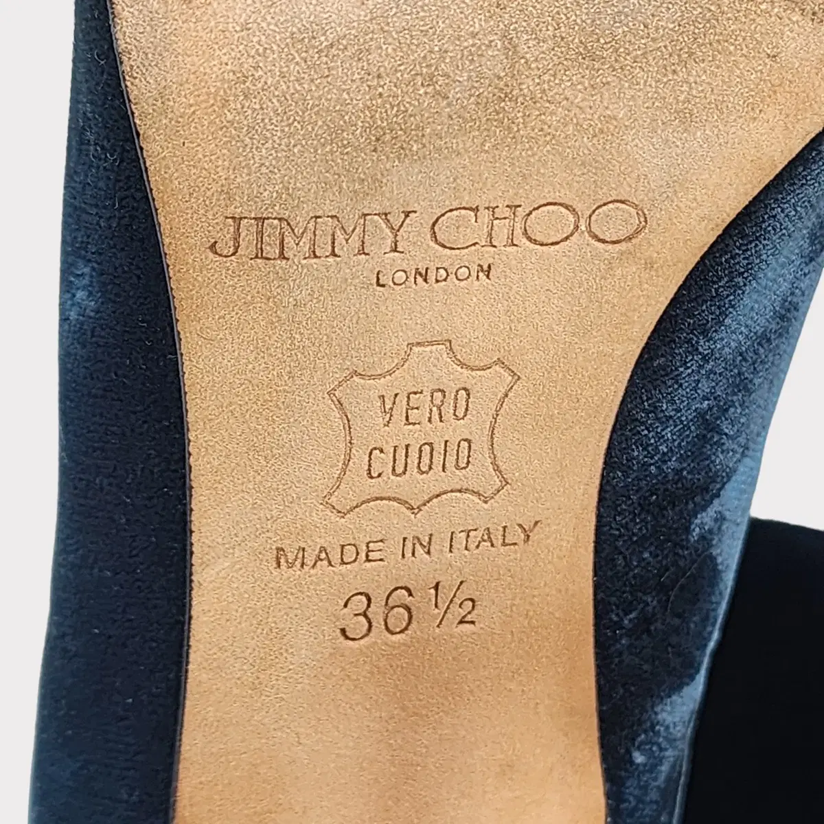 [235] JIMMY CHOO 지미추 정품 벨벳 하이힐 롱 부츠